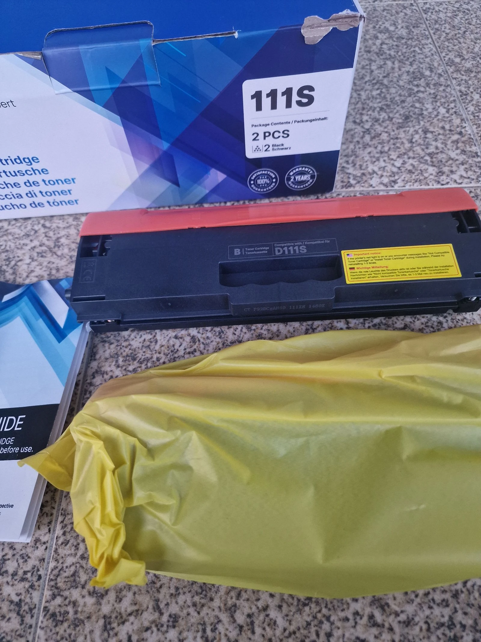 conjunto de dois cartuchos de toner preto da marca LxTek, modelo 111S.O pacote é compatível com impressoras Samsung que utilizam o modelo de toner MLT-D111S. – photo 4
